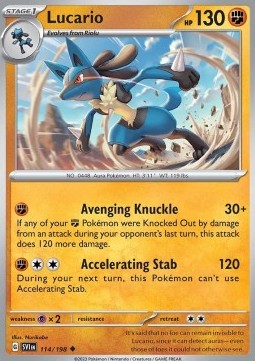 Scarlet & Violet 114/198 Lucario (Reverse Holo)