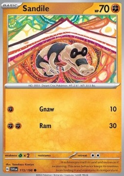 Scarlet & Violet 115/198 Sandile (Reverse Holo)