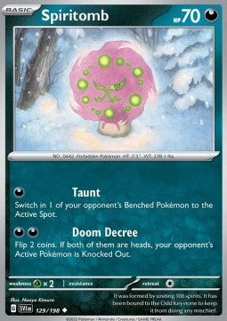 Scarlet & Violet 129/198 Spiritomb (Reverse Holo)