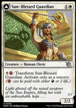 March of the Machine 0038 Sun-Blessed Guardian/Furnace-Blessed Conqueror