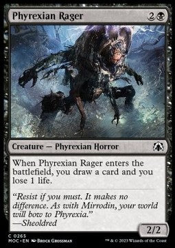 March of the Machine Commander 0265 Phyrexian Rager