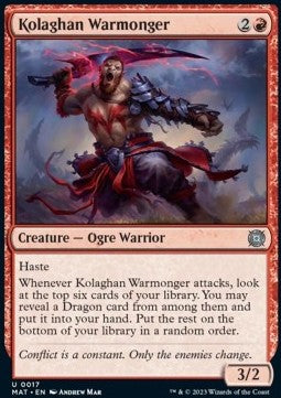 March of the Machine Aftermath 0017 Kolaghan Warmonger (Foil)