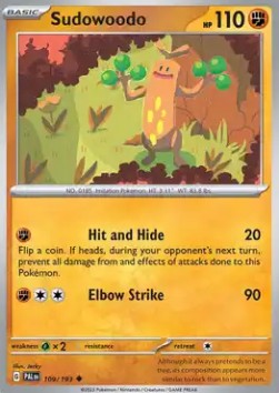 Paldea Evolved 109/193 Sudowoodo (Reverse Holo)