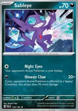 Paldea Evolved 136/193 Sableye (Reverse Holo)