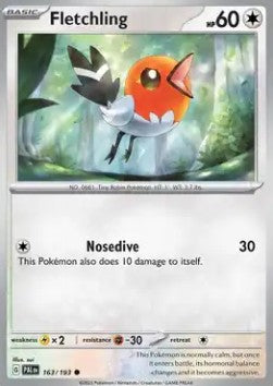 Paldea Evolved 163/193 Fletchling (Reverse Holo)