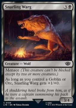 LOTR Tales of Middle Earth 0109 Snarling Warg