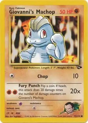 Gym Challenge 072/132 Giovanni's Machop