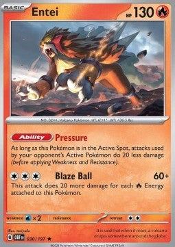 Obsidian Flames 030/197 Entei (Holo)