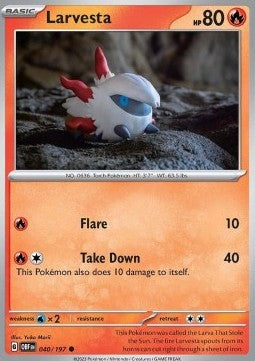 Obsidian Flames 040/197 Larvesta (Reverse Holo)