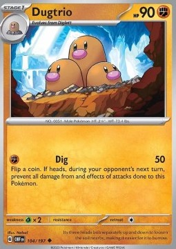 Obsidian Flames 104/197 Dugtrio