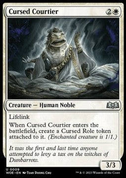 Wilds of Eldraine 0009 Cursed Courtier (Foil)