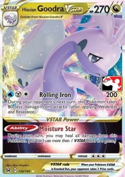 Lost Origin 136/196 Hisuian Goodra VStar (Play Prize Series Three)