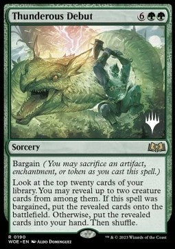 Wilds of Eldraine 0190 Thunderous Debut (Silver Stamped)