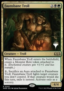 Wilds of Eldraine 0203 Faunsbane Troll (Silver Stamped)