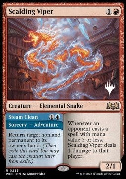 Wilds of Eldraine 0235 Scalding Viper (Silver Stamped Foil)