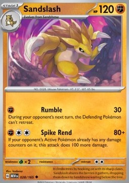 Pokemon 151 028/165 Sandslash