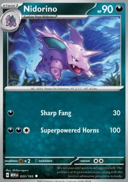 Pokemon 151 033/165 Nidorino (Reverse Holo)