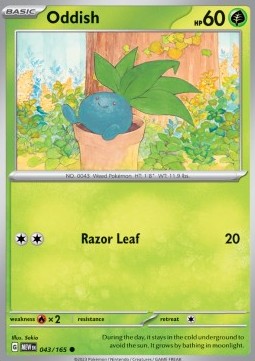 Pokemon 151 043/165 Oddish (Reverse Holo)