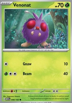 Pokemon 151 048/165 Venonat (Reverse Holo)