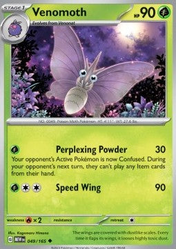 Pokemon 151 049/165 Venomoth (Reverse Holo)