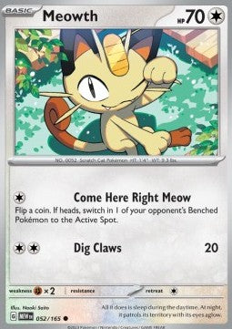 Pokemon 151 052/165 Meowth