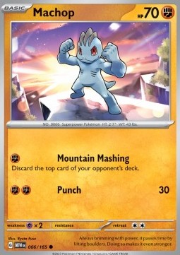 Pokemon 151 066/165 Machop (Reverse Holo)