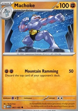 Pokemon 151 067/165 Machoke (Reverse Holo)