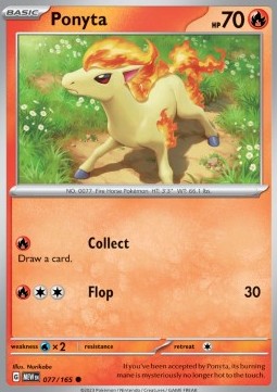 Pokemon 151 077/165 Ponyta (Reverse Holo)