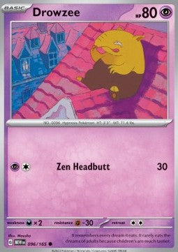 Pokemon 151 096/165 Drowzee (Reverse Holo)