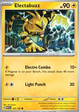 Pokemon 151 125/165 Electabuzz (Cosmos Holo)