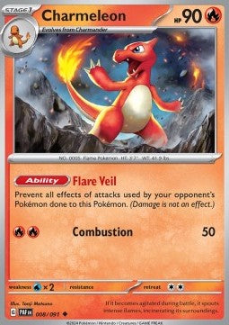 Paldean Fates 008/091 Charmeleon (Reverse Holo)