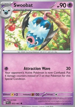 Paldean Fates 033/091 Swoobat (Reverse Holo)