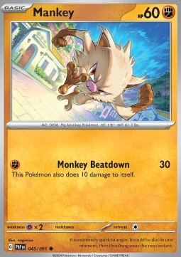 Paldean Fates 045/091 Mankey (Reverse Holo)