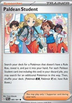 Paldean Fates 085/091 Paldean Student (Reverse Holo)