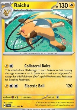 Temporal Forces 052/162 Raichu