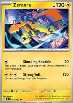 Temporal Forces 057/162 Zeraora (Reverse Holo)