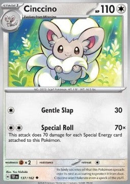 Temporal Forces 137/162 Cinccino (Reverse Holo)