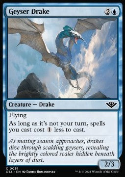 Outlaws of Thunder Junction 0051 Geyser Drake (Foil)