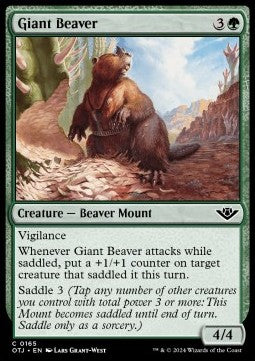 Outlaws of Thunder Junction 0165 Giant Beaver (Foil)