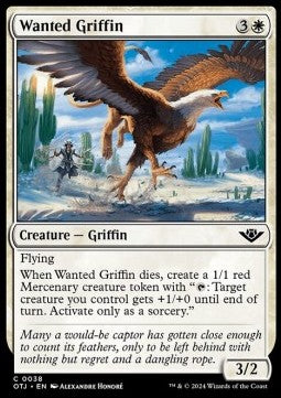 Outlaws of Thunder Junction 0038 Wanted Griffin (Foil)