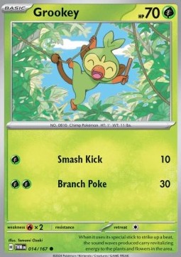 Twilight Masquerade 014/167 Grookey (Reverse Holo)