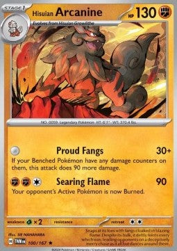 Twilight Masquerade 100/167 Hisuian Arcanine (Holo)