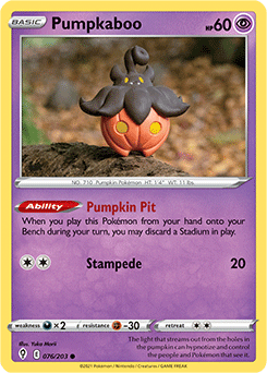 Evolving Skies 076/203 Pumpkaboo (Reverse Holo)