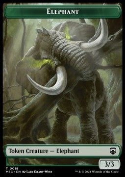 Zombie 0021 Elephant 0018 Modern Horizons 3 Token