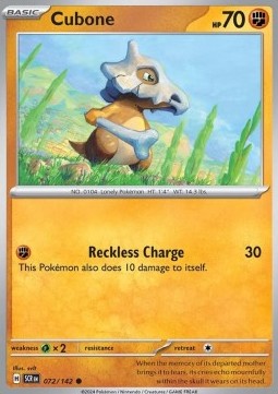 Stellar Crown 072/142 Cubone (Reverse Holo)