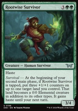 Duskmourn House of Horror 0196 Rootwise Survivor (Foil)