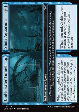 Duskmourn House of Horror 0079 Underwater Tunnel//Slimy Aquarium (Foil)