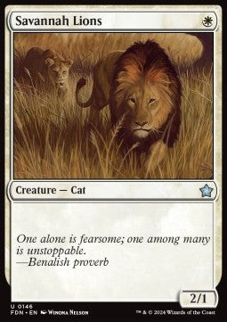 Magic the Gathering Foundations 0146 Savannah Lions