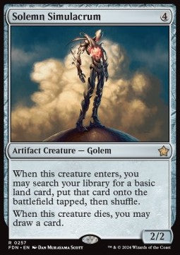 Magic the Gathering Foundations 0257 Solemn Simulacrum (Foil)