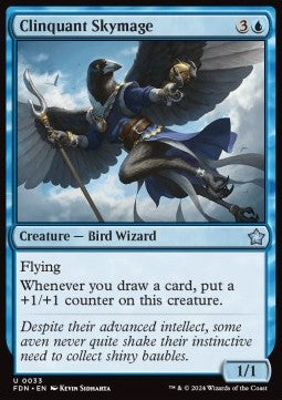 Magic the Gathering Foundations 0033 Clinquant Skymage